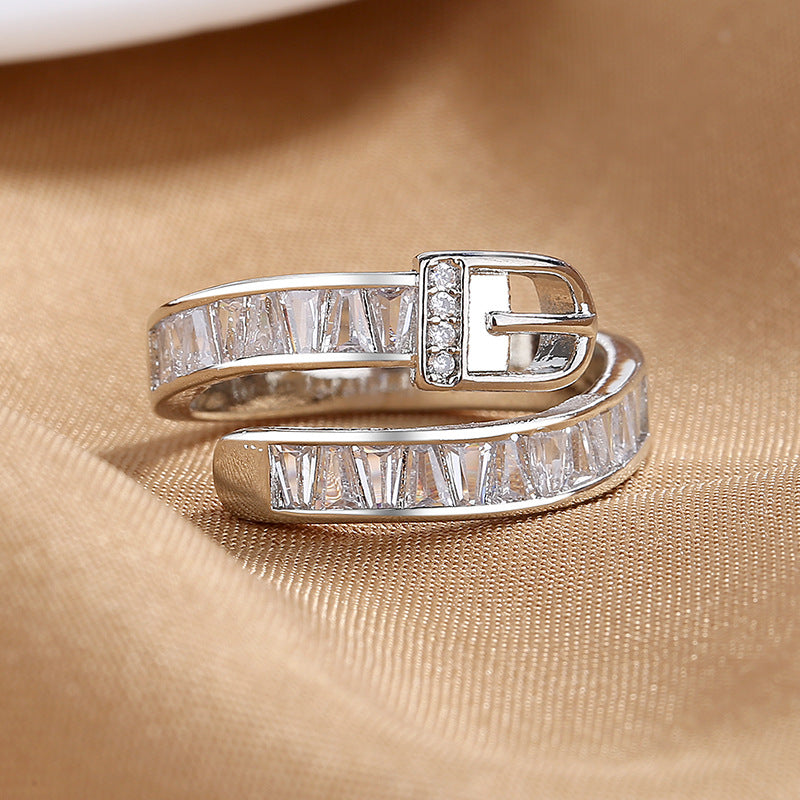 Fashion Jewelry Personalized Belt Buckle Ring Female