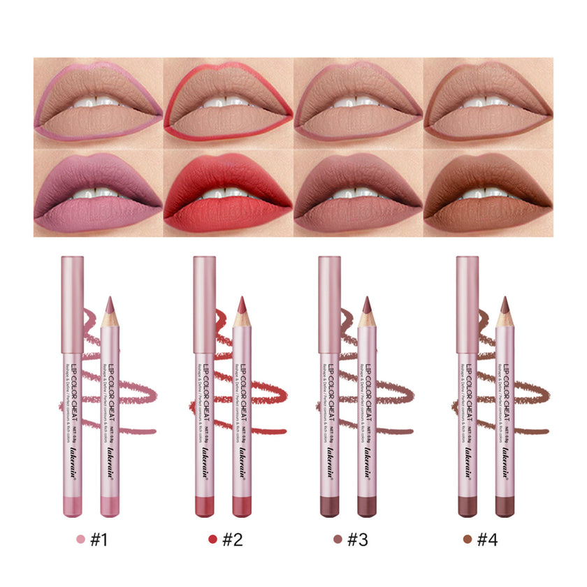 Mini Wooden Pole Lip Liner Long Lasting Matte