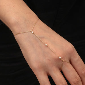 Small Rice-shaped Beads Rice Beads Zircon Pearl Ring Chain Love Finger Chain Ornament