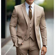 Business Casual Men's Three-piece Suit For Bridegroom Men's Wedding
