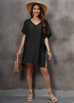 Women's Beach Bikini Blouse V-neck Dress