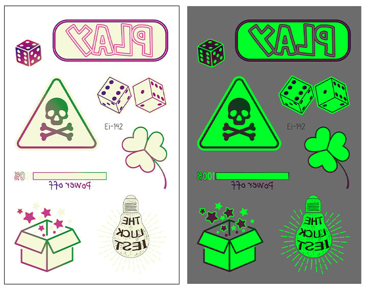 Waterproof Glitter Butterfly Tattoo Stick Gradient Tattoo