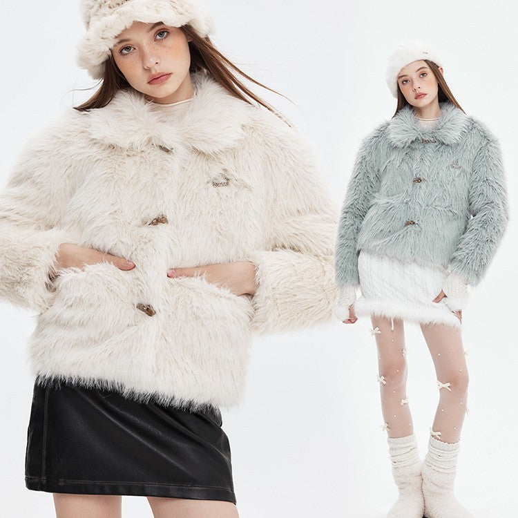 Cashmere Fur High-grade Coat For Women
