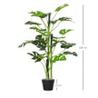 100cm/3.3FT Artificial Monstera Tree Decorative Cheese Plant 21 Leaves With Nursery Pot, Fake Tropical Palm Tree For Indoor Outdoor Décor, Set Of 2
