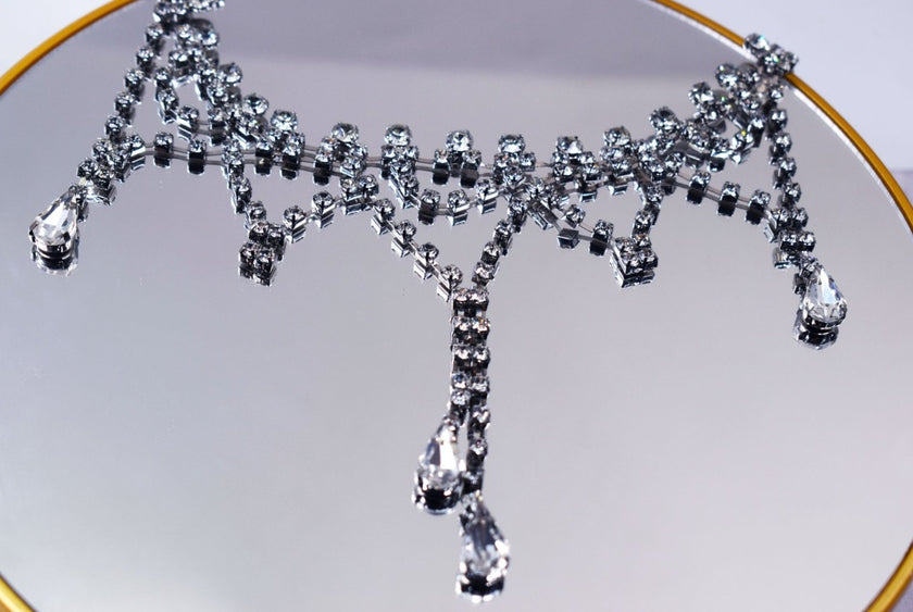 2025 New High End Design Full Diamond Water Diamond Necklace