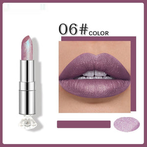 Pearlescent Color Thin And Glittering Lipstick Moisturizing