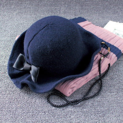 6 Colors Hat Women British Vintage Bowler HatStyle Versatile Wool Basin Hat
