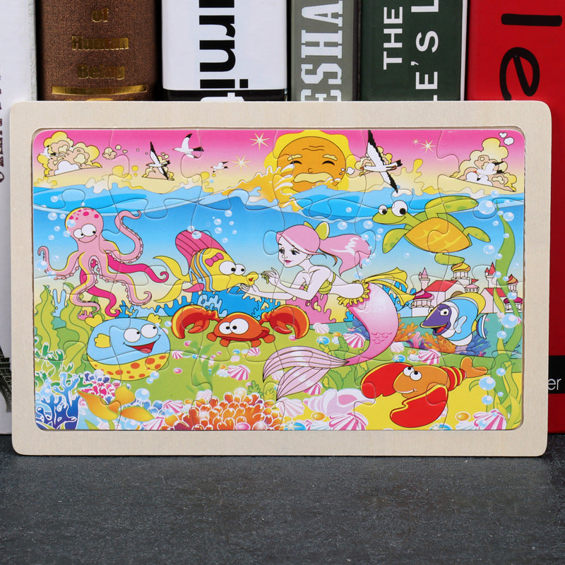 80PCS wooden educational toys educational development baby kids training