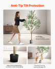 150cm Artificial Olive Tree With Black Pot, Tall Fake Tree With Natural Wood Trunk & Realistic Green Leaves And Fruits, Indoor Faux Plant For Home, Office, Living Room, Corner Decor