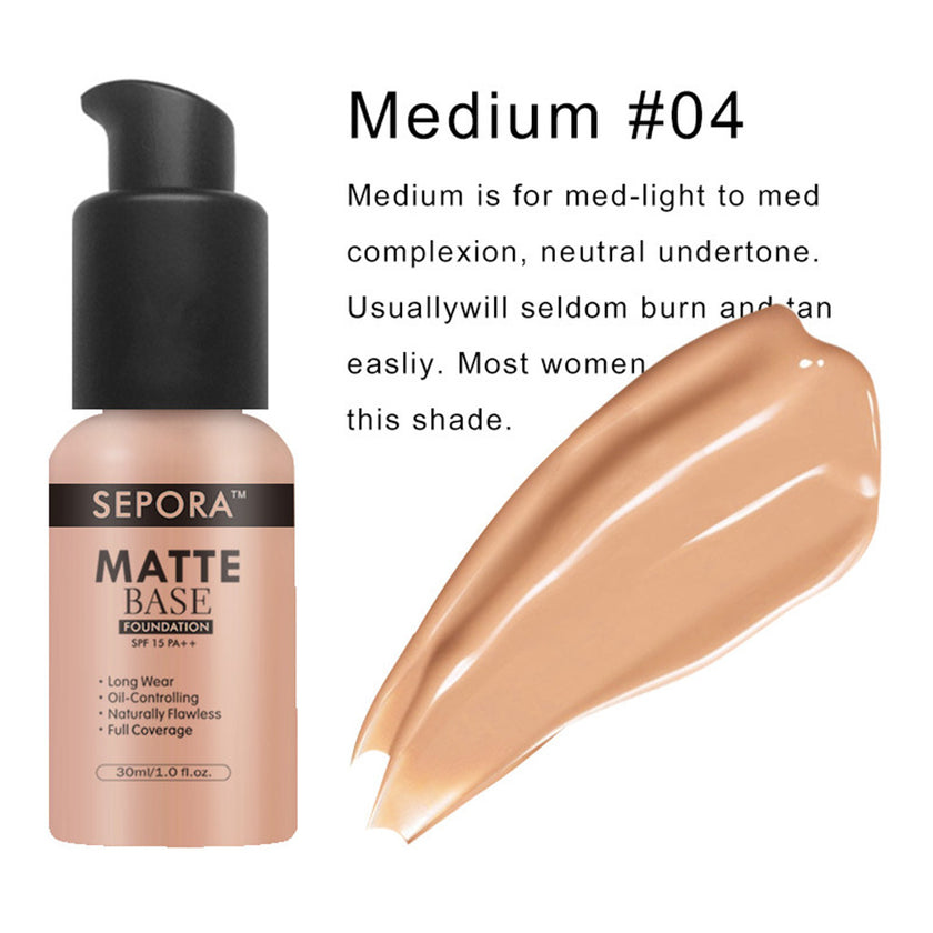 Waterproof Makeup Matte Liquid Foundation Oil Foundation Cream