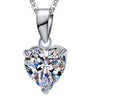 S925 Sterling Silver Moissanite Pendant Heart Necklace
