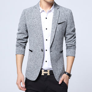 Men's Business Slim Suit Jacket, Male Large Size Casual All-match Boutique Suit Jacket