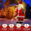 6FT Lighted Santa Christmas Yard Decorations, Pre-lit Pull Up Santa Waving Hand With 180 LED Warm White Lights And Ropes Stakes For Xmas Outdoor Holiday Indoor Decor Lighted Holiday Displays