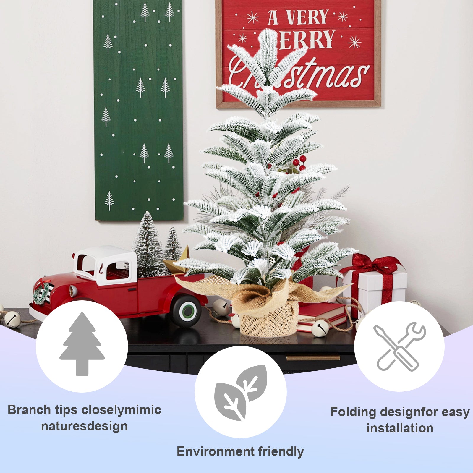 50cm All-PE Cut Wwine Tree Artificial Christmas Tree