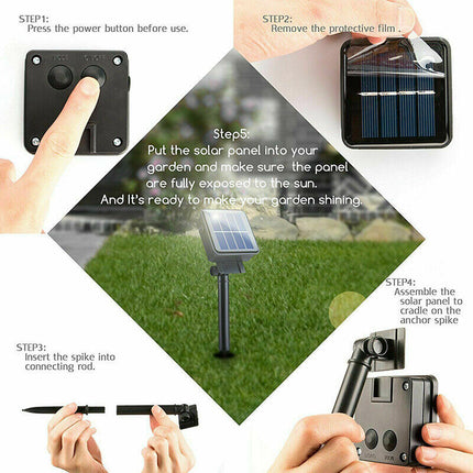 12M LED SOLAR POWERED Retro Bulb String Lights Garden Fairy Ball Outdoor Lamp