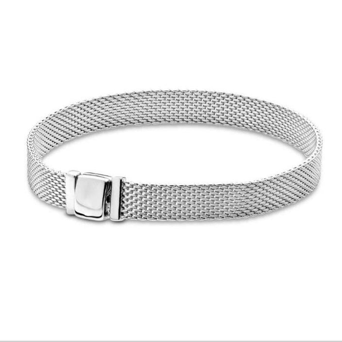 White Copper Silver Plated Bracelet Diy Ornament Accessories Square Buckle