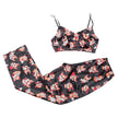 Printed underwear suspender pajamas housewear women