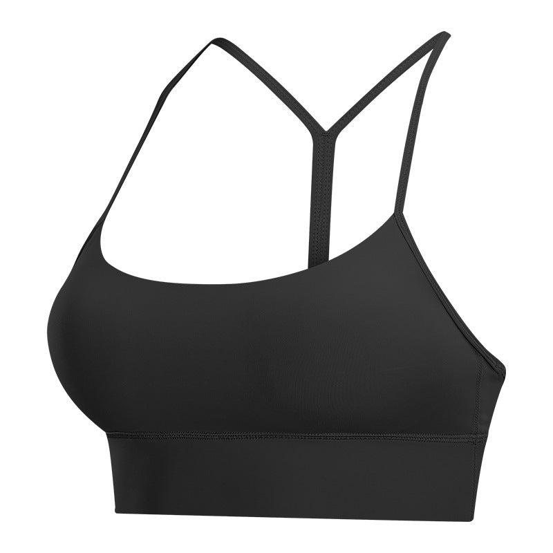Y-shaped Beautiful Back Solid Color Running Sports Underwear Women