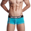 Dark Blue Cotton Men's Underwear Reflective Stripe