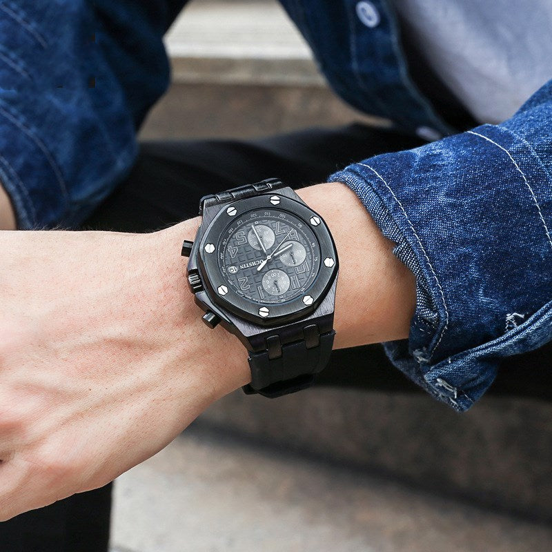 Multifunctional Sports Waterproof Calendar Quartz Watch