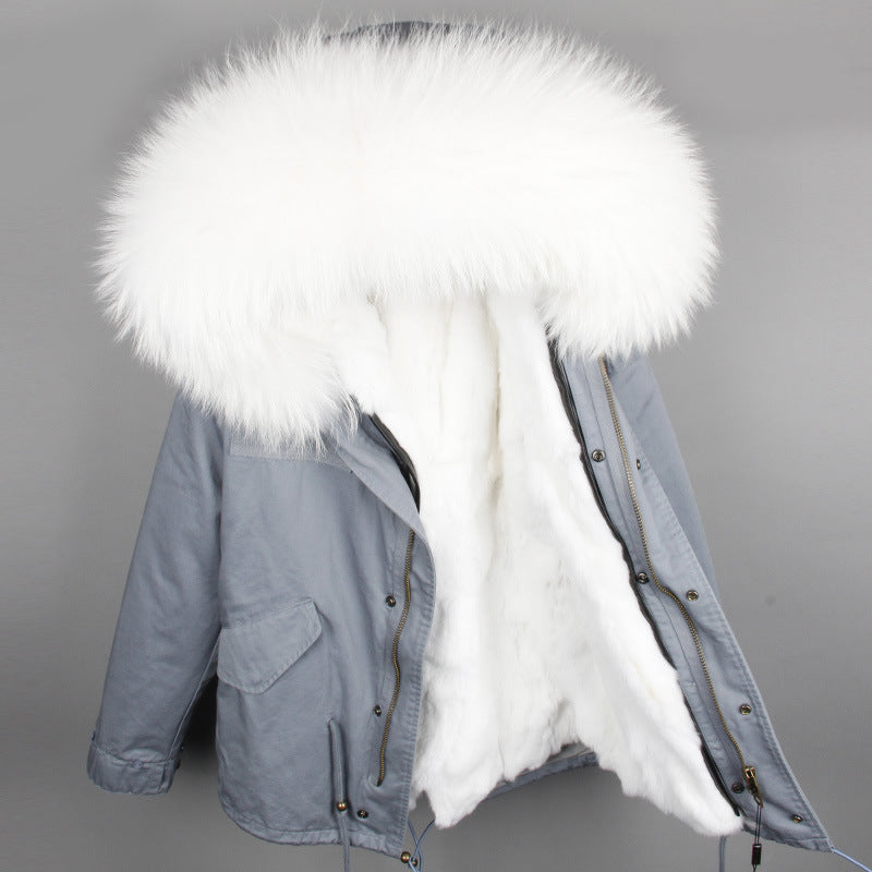Loose short fur coat