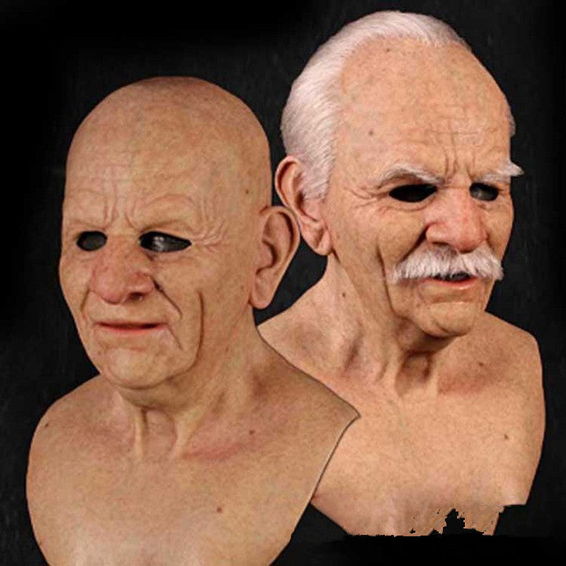 Old man mask white hair white beard headgear halloween Alpscommerce