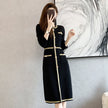 Classic Style Long Slim Knit Dress Women