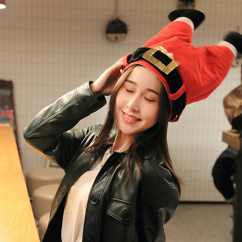 Christmas hat toy electric chicken leg