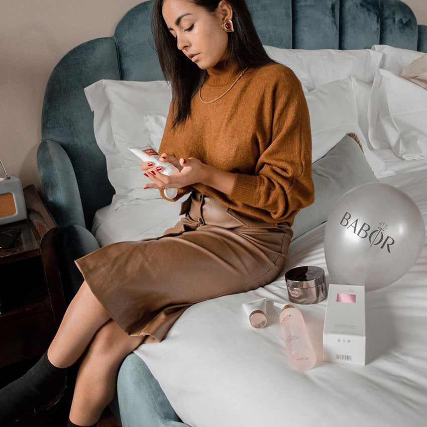 Retro slim leather skirt