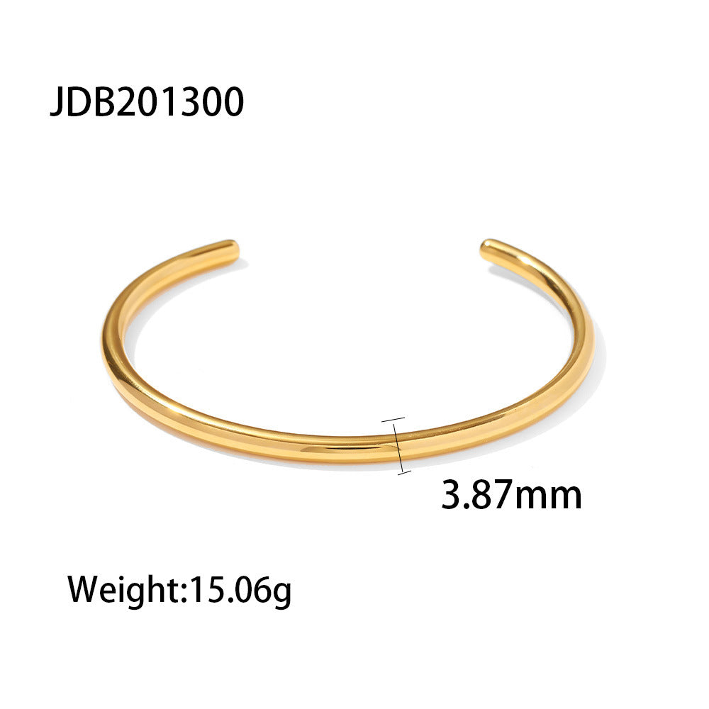 French 18K Gold-plated Titanium Steel Bracelet