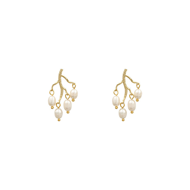 Pearl branch earrings earrings women