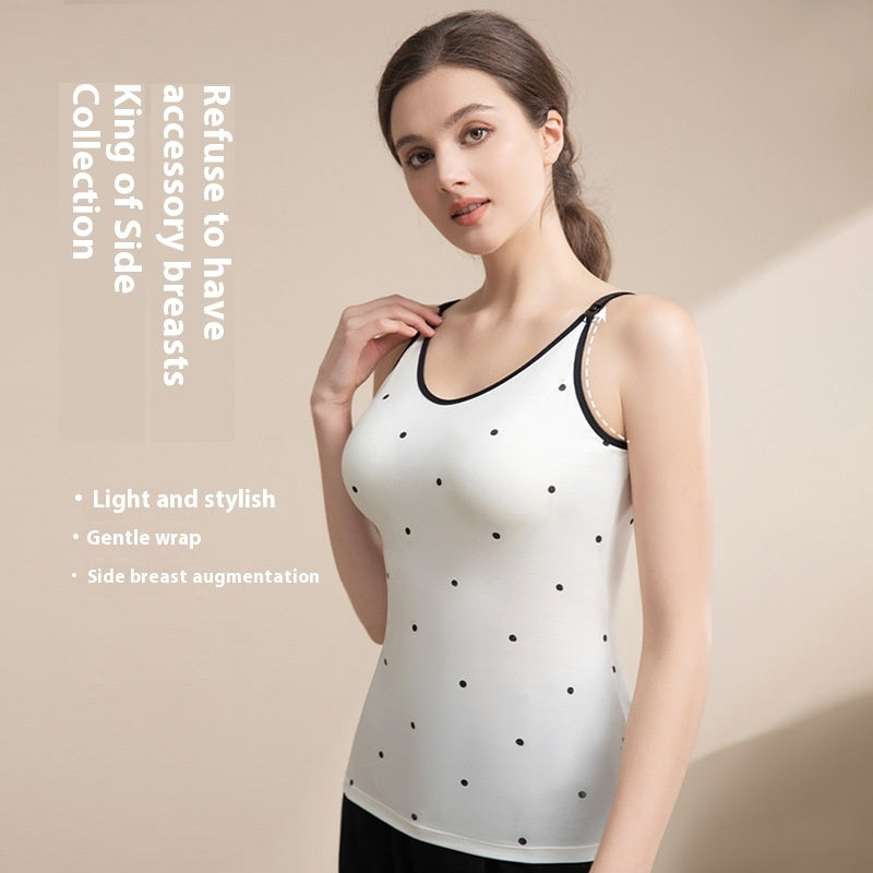 Pregnant Women Polka Dot Nursing Camisole Wear-free Bra