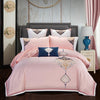 4-piece embroidered bedding set