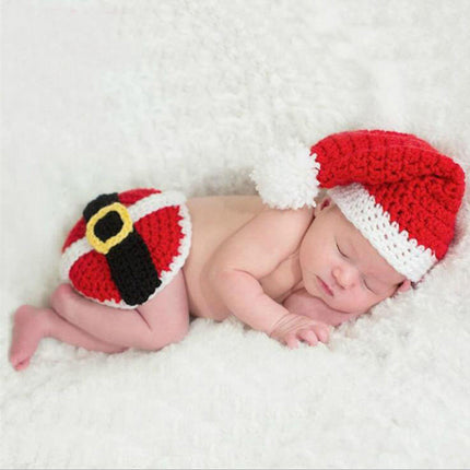 Wool knitted baby photo dress