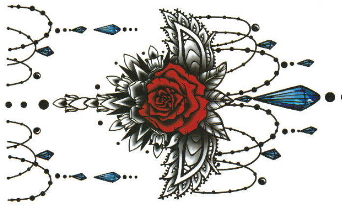 Supply new color tattoo stickers waterproof personality fashion chest stickers sternal stickers tattoo stickers tattoo