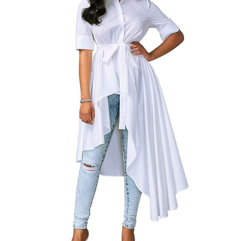 Irregular long skirt