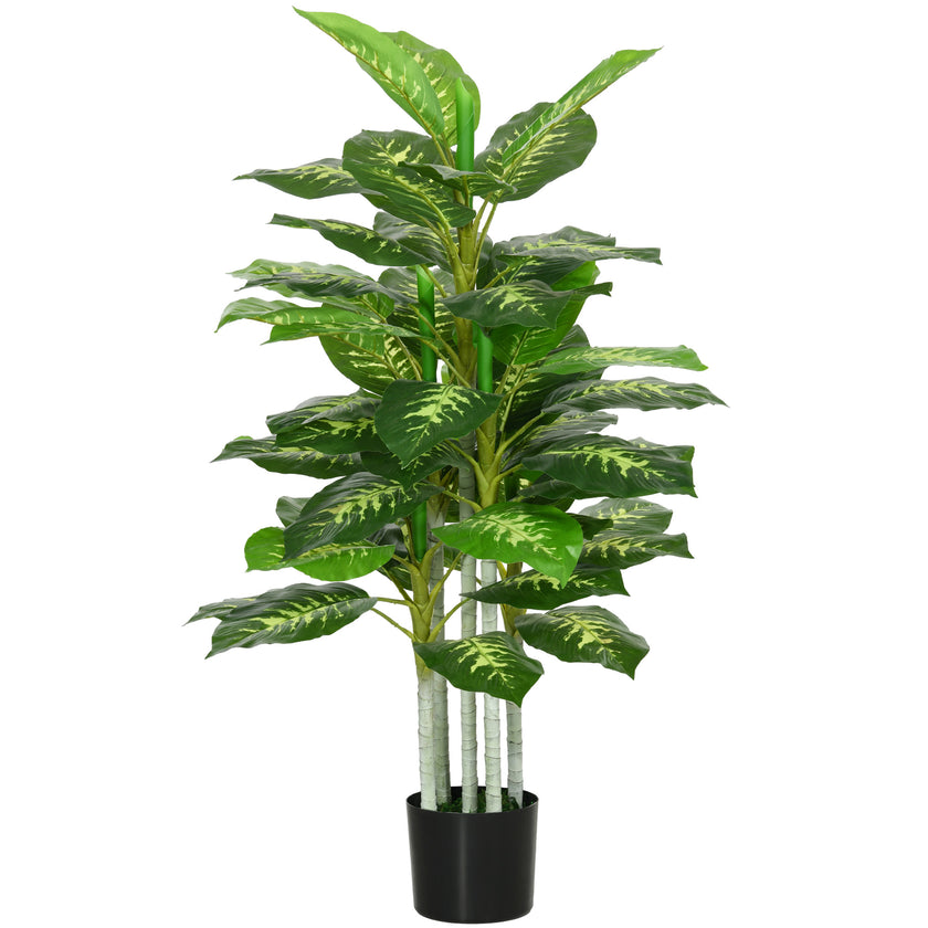 Artificial Evergreen Tree Fake Decorative Plant In Nursery Pot For Indoor Decor, 120cm