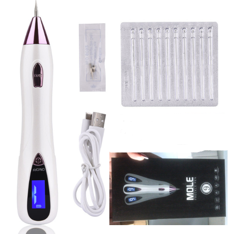 Small White Point Pen Tool Skin Care Laser Mole Tattoo Freckle Removal Pen LCD Sweep Spot Mole Removing
