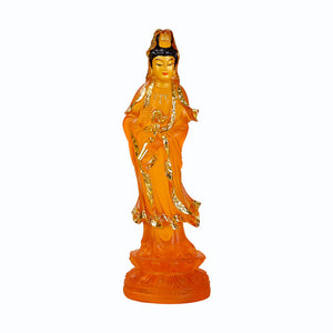 Transparent Resin Amber Ksitigarbha Guanyin Bodhisattva Home Decoration