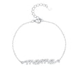 S925 Sterling Silver Diamond Letters Mama Bracelet