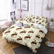 Household Fashion Simple Digital Printing Bedding Three-piece Set