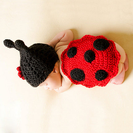 Wool knitted baby photo dress