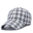 Black Red Check Peak Baseball Hat