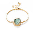 Bracelet Round Energy Crystal White Green