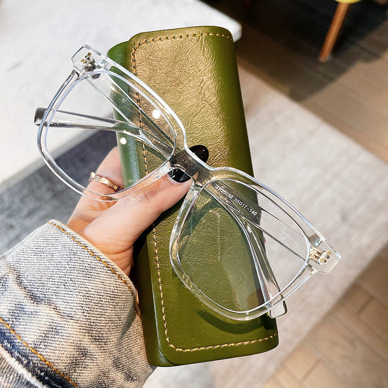Large Frame Anti Blue-ray Glasses Personality Rivets