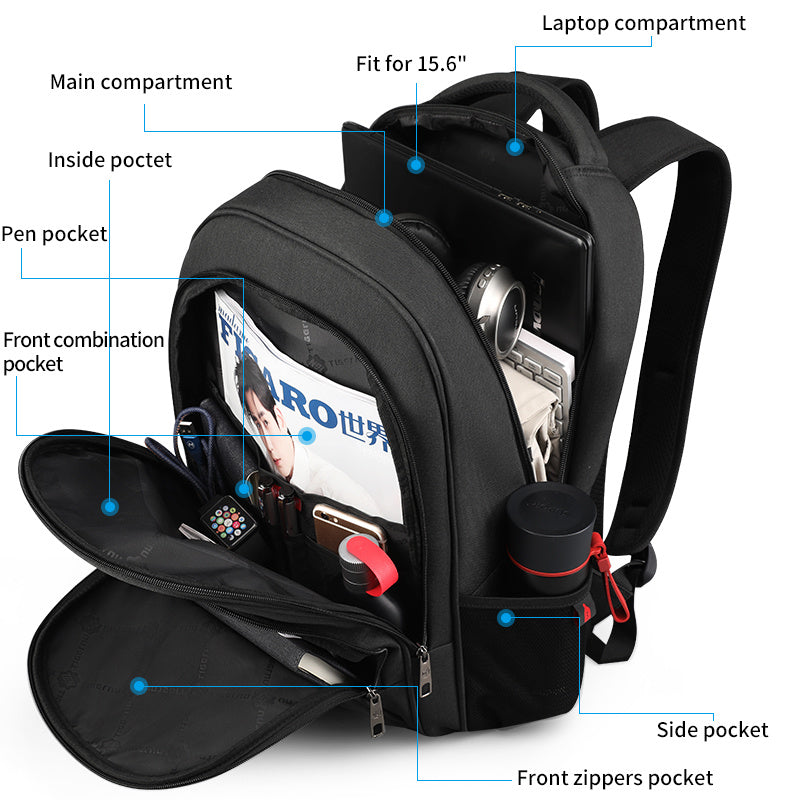 Large capacity travel backpack computer bag