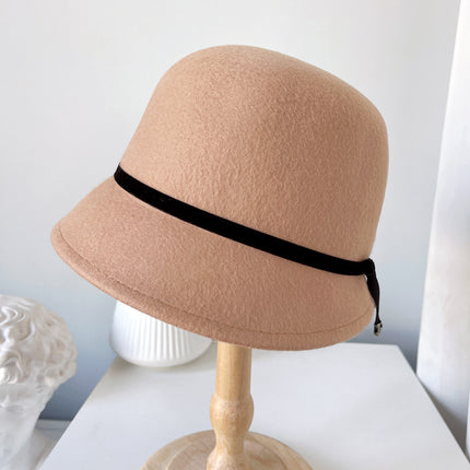 Wool Felt Hats Fine Bow Ladies