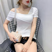 Summer Korean Slim Short Sleeve T-shirt Women