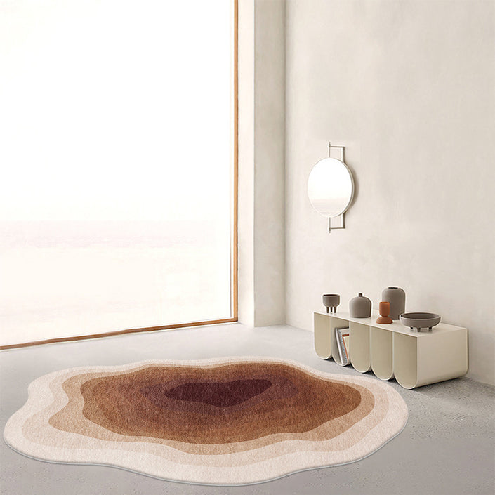Home Living Room Shaped Faux Cashmere Carpet