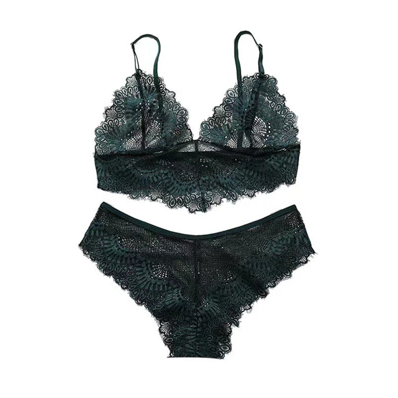 Ultra-thin Big Chest And Small Lace Underwear Set